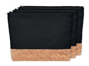 Pack mit 3 GiftRetail MO9817 - PORTO BAG Kosmetiktasche mit Kork