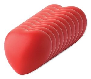 Pack mit 100 GiftRetail IT3459 - LOVY Anti-Stress-Herz