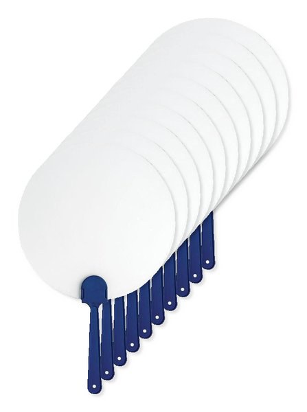 Pack mit 100 GiftRetail IT3491 - PAYPAY Frosted Transparenter Handfächer für Unterwegs