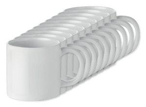 Pack mit 10 GiftRetail MO9244 - MINI SUBLIM Keramikbecher Subli 200ml