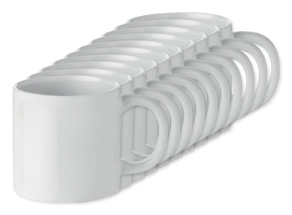 Pack mit 100 GiftRetail MO9244 - MINI SUBLIM Keramikbecher Subli 200ml