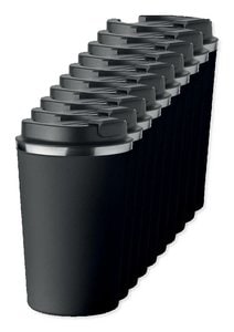 Pack mit 10 GiftRetail MO6276 - BRACE Doppelwandiger Becher 350ml