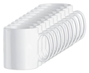 Pack mit 100 GiftRetail MO8040 - SUBLIM Keramikbecher Subli 300ml
