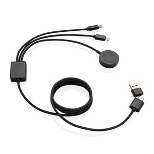 XD Xclusive P302.59 - Terra RCS rPET 6-in-1 60W charging cable with watch charger