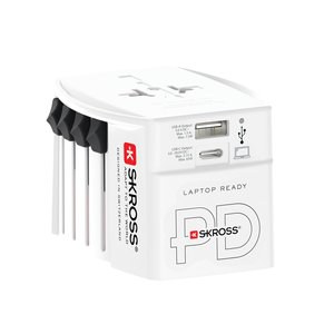 Skross RB1.30297 - SKROSS World Travel Adapter MUV 65W PD with USB C Cable
