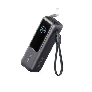 Anker RBA1695 - Anker Power Bank 25.000 mah 165W, Built-in retractable cable